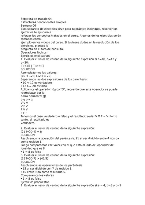 Algoritmos Separata De Trabajo Separata De Trabajo Estructuras