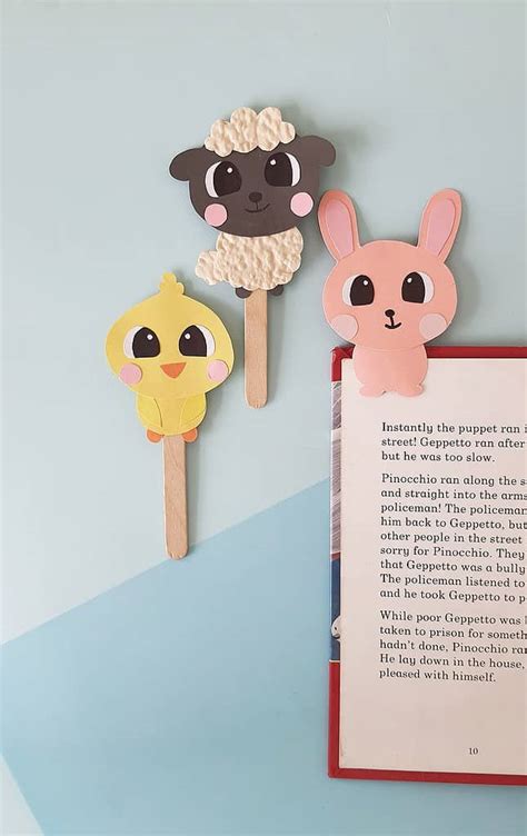 Cutest Ever Spring Animals Bookmark Craft - Big Family Blessings