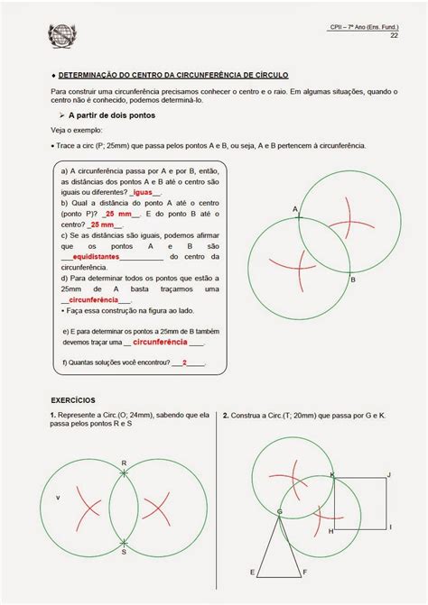 Exercícios De Circunferência 7 Ano - Exercícios De Circunferência 7 Ano Com Gabarito - FDPLEARN