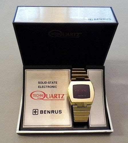 Vintage Benrus Men S LED Digital Quartz Galaxy Watch Model B508 Red