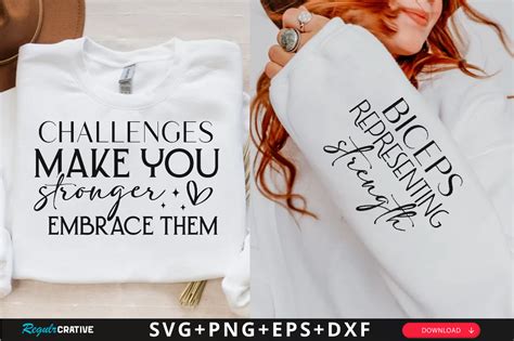 Challenges Make You Stronger Embrace SVG Graphic By Regulrcrative