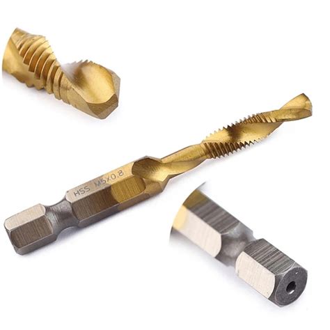 7Pc/Set Combination Drill Tap Bit Hss Screw Thread Metric Tapping For Deburring - Walmart.com