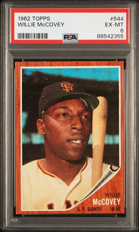 1962 Topps Baseball 544 Willie McCovey PSA 6 EX MT EBay