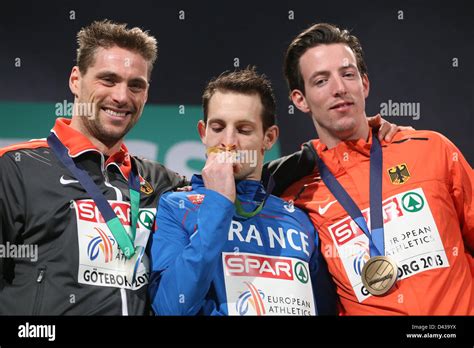 Winner Renaud Lavillenie Of France Germany S Bj Rn Otto L On Second