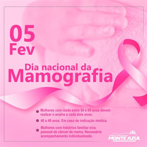 Dia Nacional Da Mamografia Prefeitura Municipal De Monte Azul