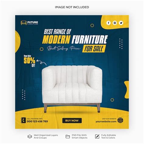 Premium Psd Psd Modern Furniture Sale Social Media And Instagram Post