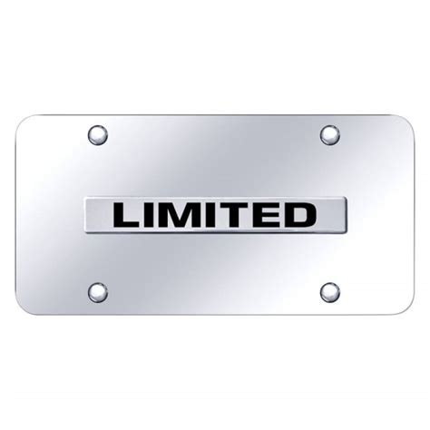 Autogold LTD N CC Chrome License Plate With 3D Black Limited Logo