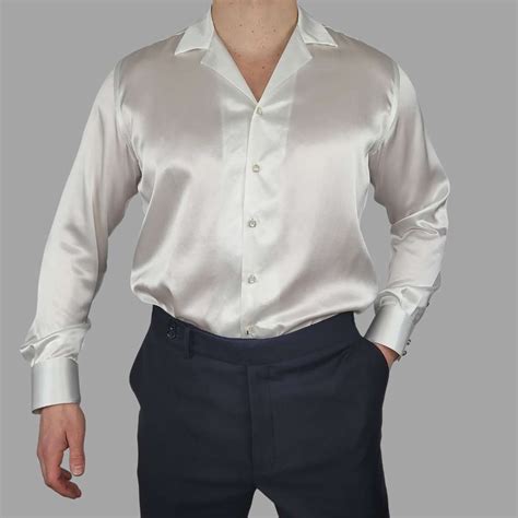 Men S White Silk Shirt 1000 Kingdoms