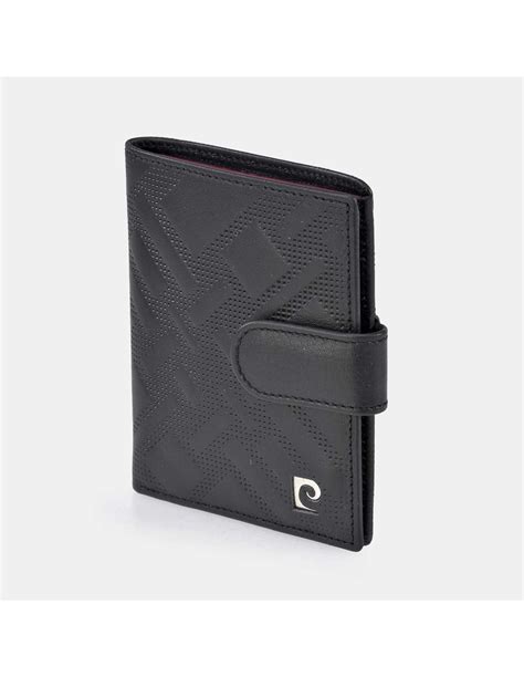 PIERRE CARDIN Cartera Con Cierre Para Hombre En Piel Color Negro