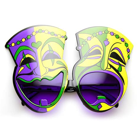 Mardi Gras Laugh Now Cry Later Comedy Festival Mask Sunglasses Comedy Festival Laugh Now Cry