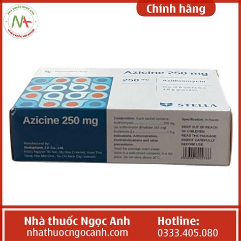 Thuốc Azicine 250mg Stella là thuốc gì giá bao nhiêu mua ở đâu