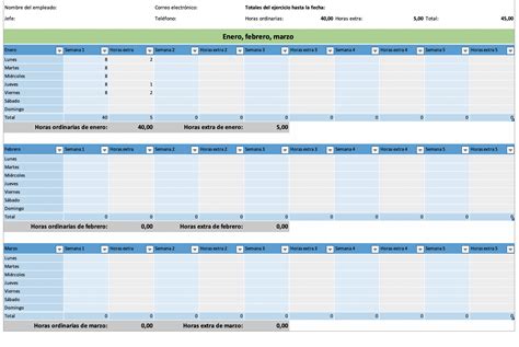 Control De Horas Trabajadas Plantillas Excel Plantiexcel