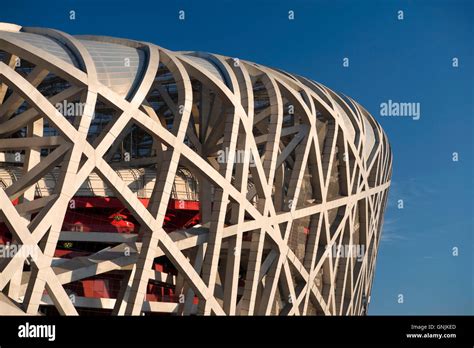 National Stadium Birds Nest In Beijing China Stock Photo Alamy