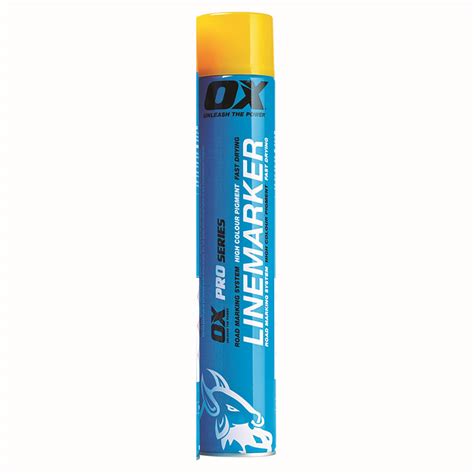 Ox Trade Permanent Line Marker Spray Yellow Simply Just One