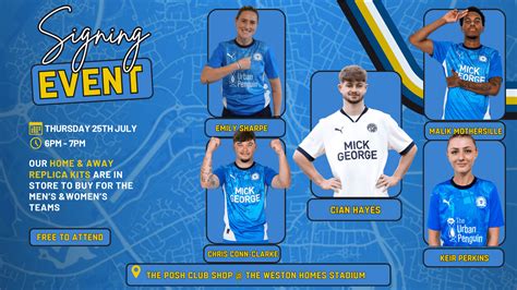 Posh Quintet Set For Shop Appearance Peterborough United The Posh