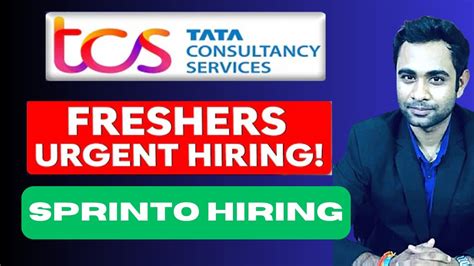 TCS Freshers Urgent Hiring 2024 TCS BPS Hiring Sprinto Work From