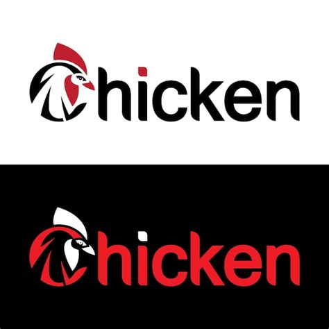 Logotipo de pollo tipografía letras con la letra C idea de diseño de