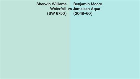 Sherwin Williams Waterfall Sw 6750 Vs Benjamin Moore Jamaican Aqua