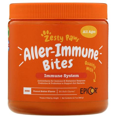 לקנות Zesty Paws‏ Aller Immune Bites For Dogs All Ages Peanut Butter