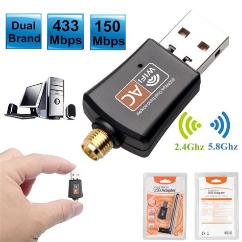 Usb Wifi Adapter 600mbps Dual Band 5ghz Wireless Lan With Antenna 80211ac Chipset Realtek