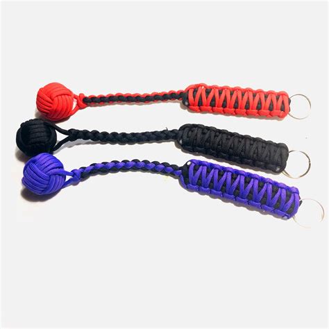 Monkey Fist Keychain Paracord Survival Keychain 550 Etsy