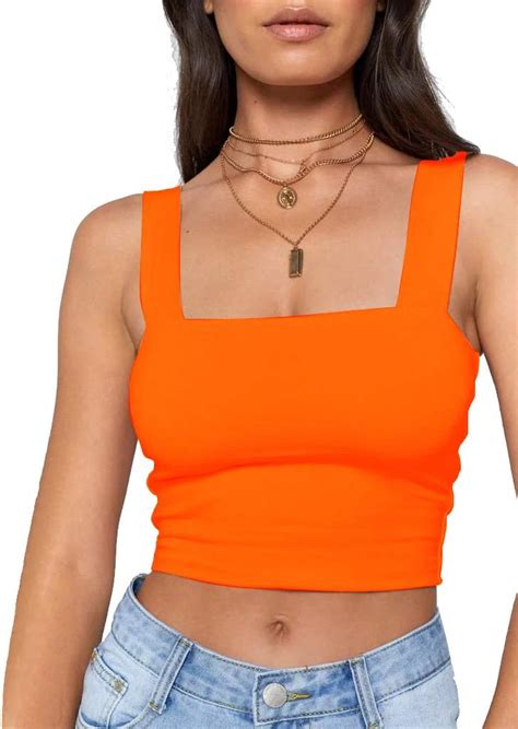 Abardsion Sexy Sin Mangas Con Tiras Ajustadas Básicas Camisetas De Tirantes Para Mujer Amazon