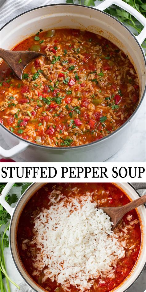 Cozy Stuffed Pepper Soup Cooking Classy