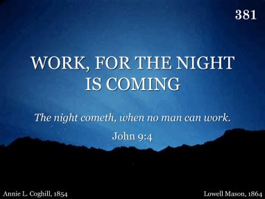 Work, For The Night Is Coming – Hymn (Mp3 & Lyrics) - RemaSounds