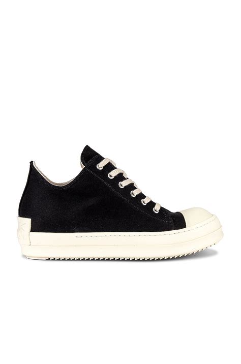 DRKSHDW By Rick Owens Low Sneaks In Black Milk FWRD