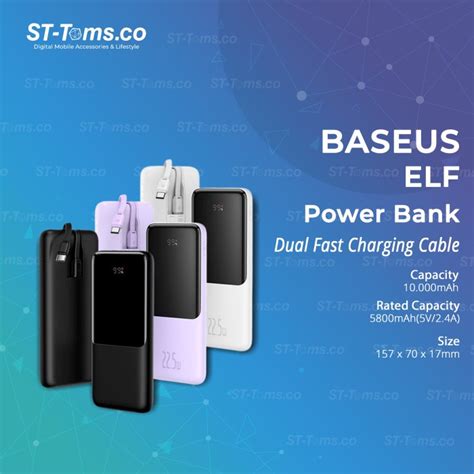 Jual Baseus Elf Digital Display Fast Charge Power Bank Mah W