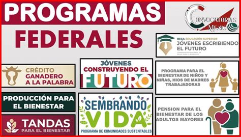 ≫ Programas Federales 2023 2024 ️【 Enero 2025】