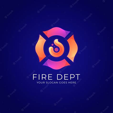 Premium Vector | Gradient fire dept logo template