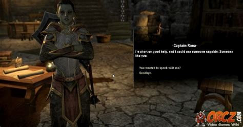 ESO Talk To Rana Orcz The Video Games Wiki