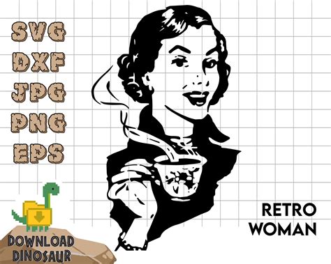 Tea Party Clipart, Vintage Tea Clipart, Retro Clipart, Girl Boss ...