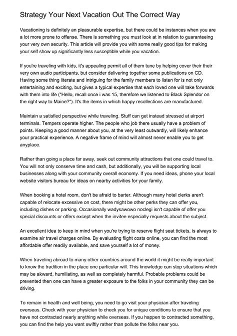Strategy Your Next Trip Out Correctlyhanek.pdf.pdf | DocDroid