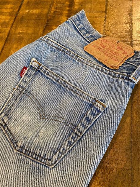 80s Vintage Distressed Levi S 501 Cut Off Jeans Denim Pants Button Fly Made In Usa Size 30