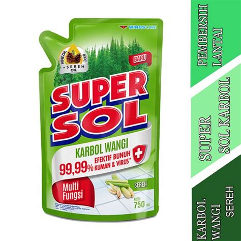 Karbol Pembersih Lantai Super Sol Karbol Wangi Sereh Ml