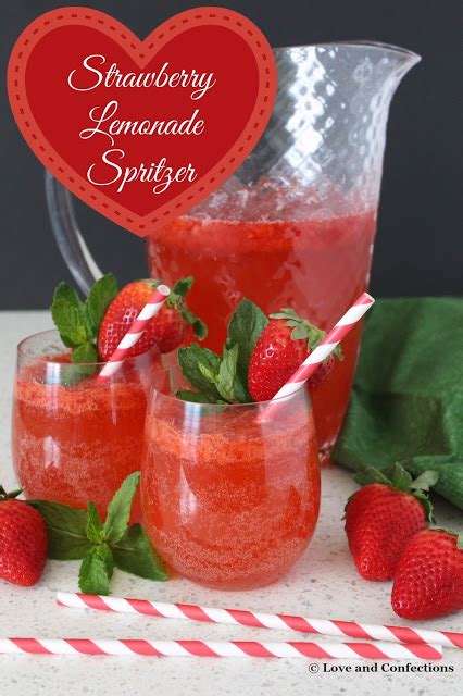 Strawberry Lemonade Spritzer Love And Confections