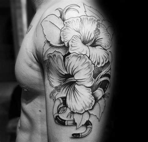 Hibiscus Tattoo Black And White