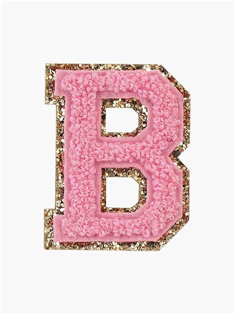 Preppy Pink Varsity Letter B Sticker For Sale By Ktp100 Redbubble