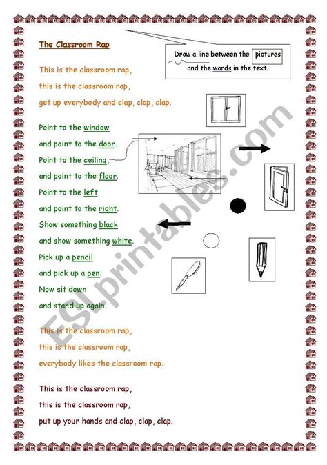 The Classroom Rap Esl Worksheet By Dottel