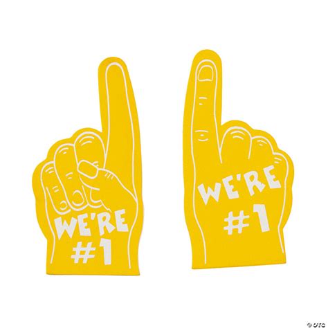 Team Spirit Yellow Mini Foam Fingers Oriental Trading