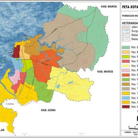 Administrative Map Of Makassar City Characteristics Of The Maros