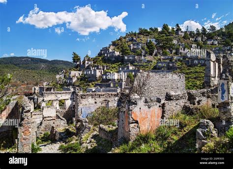 The Abandoned Greek Village Of Kayakoy Also Known As Karmilissos Or