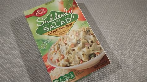 Making Betty Crocker Suddenly Pasta Salad Creamy Parmesan YouTube