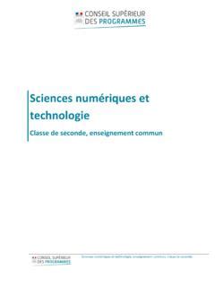 Sciences numériques et technologie Education sciences num 233