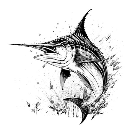 Premium Vector A Fish With A Long Nose And A Long Nose