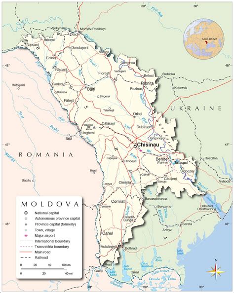 Republika Moldavija Karta Republike Moldavija Istočna Europa Europa