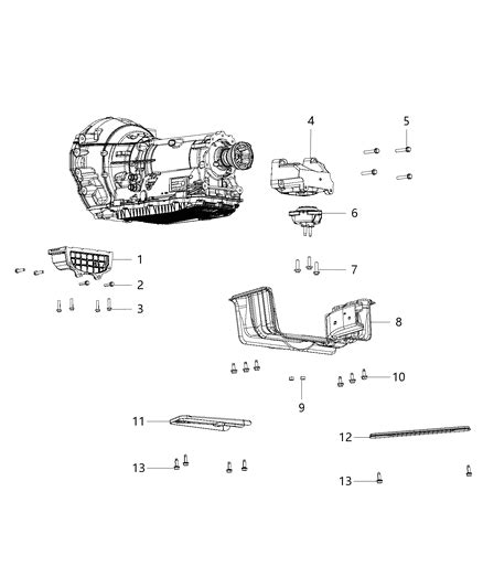 4578782ab Genuine Mopar Bracket Transmission Crossmember