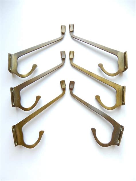 Coat Hooks Art Nouveau Set Of 6 Pieces Brass Catawiki